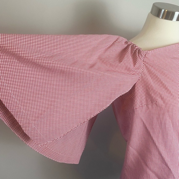 💥MAKE ME AN OFFER💥 NWTs Banana Republic Gingham Blouse - Picture 4 of 9
